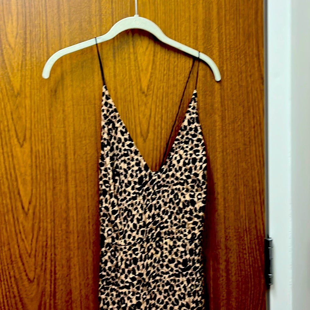 Animal print sleeveless midi dress NWT